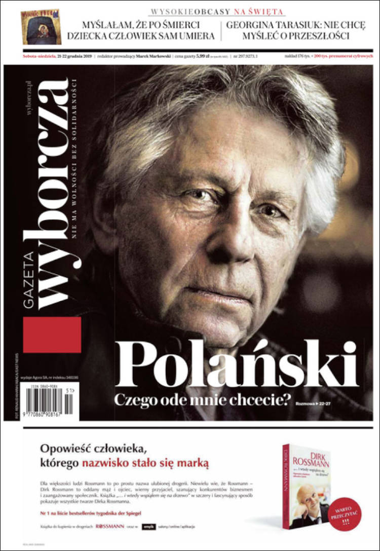 Portada de Gazeta Wyborcza (Polonia)