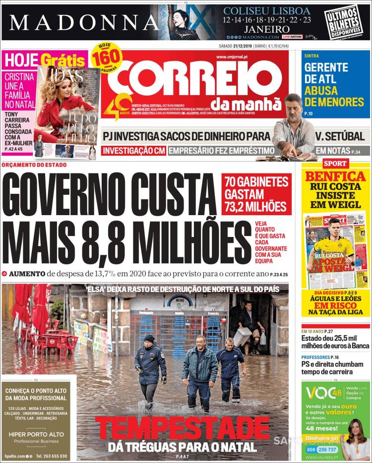 Portada de Correio da Manhã (Portugal)