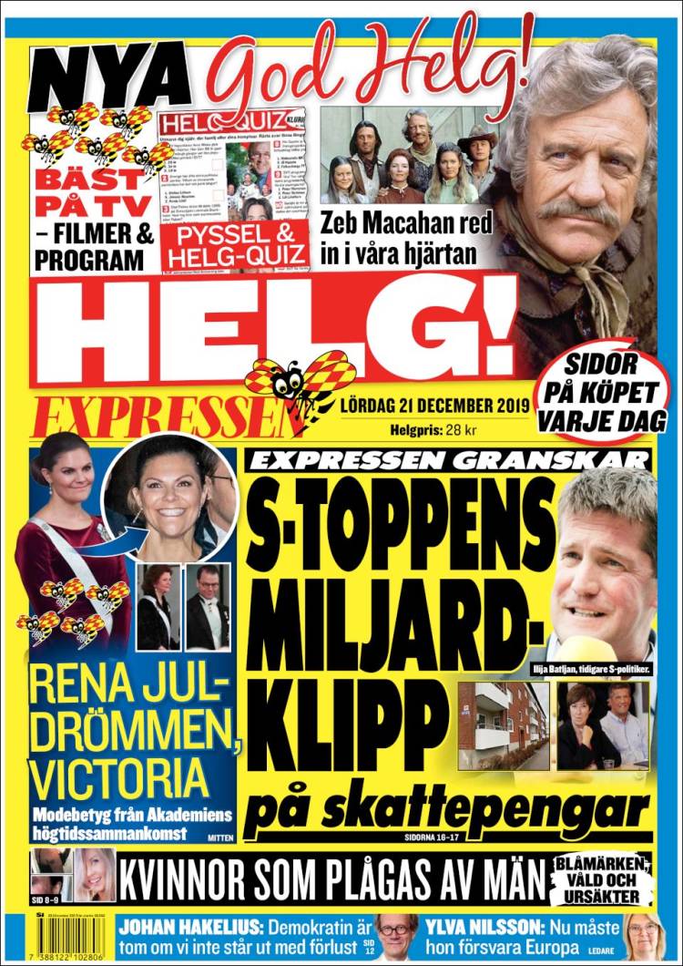 Portada de Expressen (Suecia)