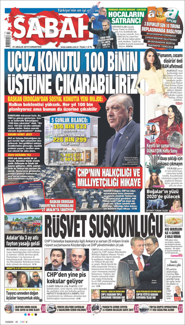 Portada de Sabah (Turqu&iacute;a)