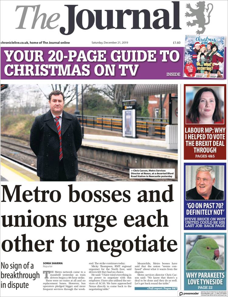 Portada de The Journal (Reino Unido)