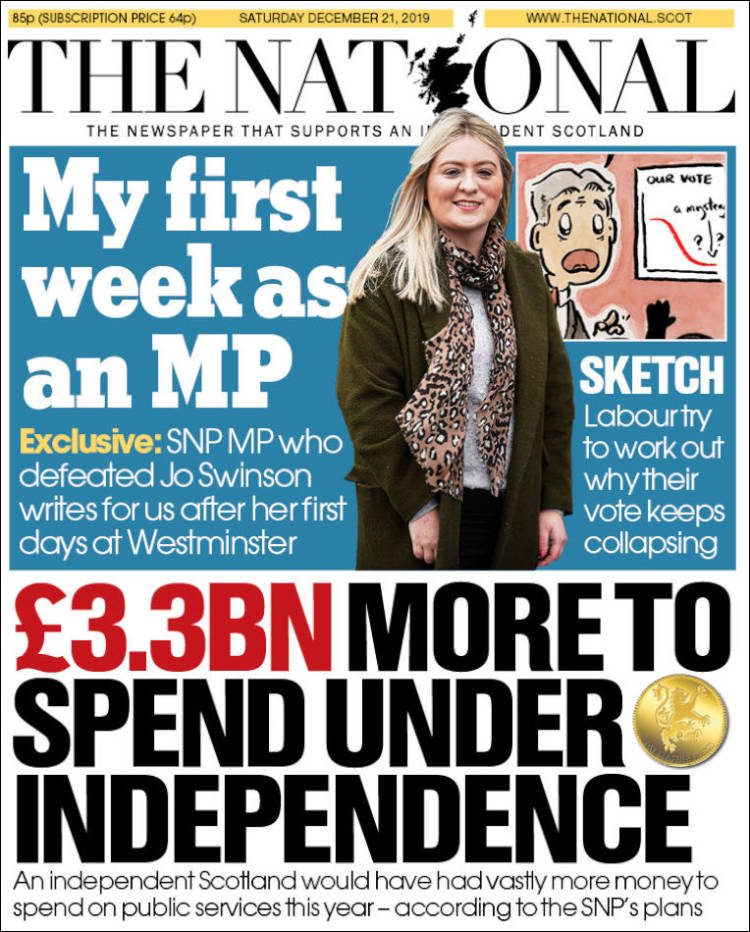 Portada de The National (Reino Unido)