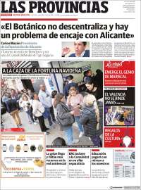 Portada de Las Provincias (España)