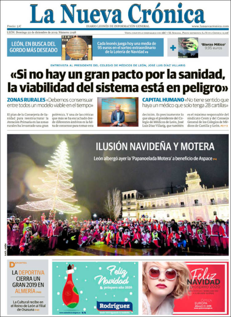 Portada de La Nueva Crónica (España)