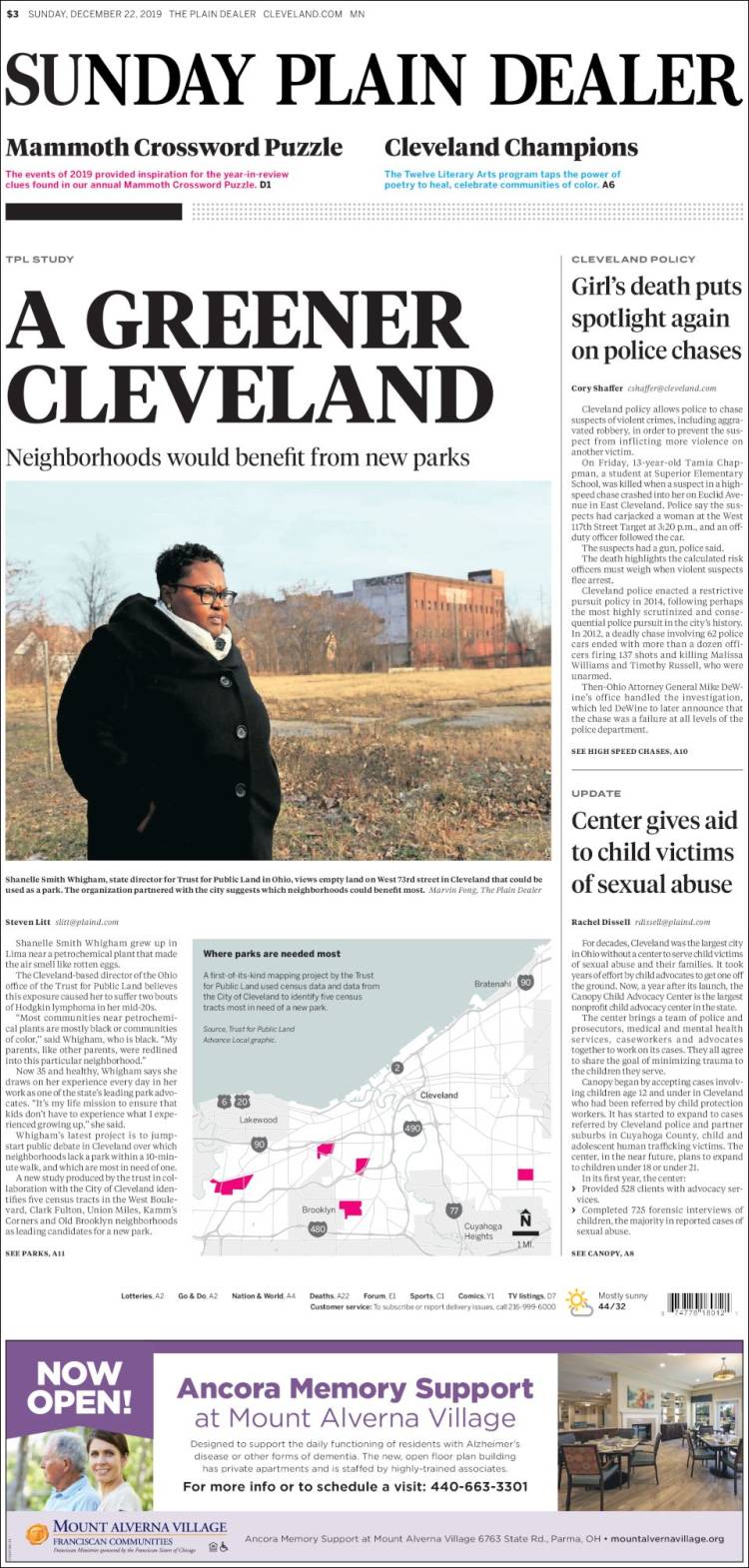 Portada de The Plain Dealer (USA)