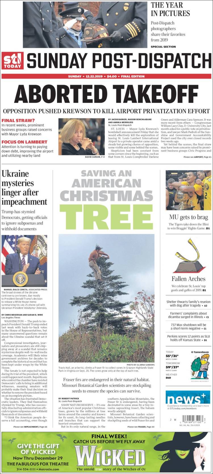 Portada de St. Louis Post-Dispatch (USA)