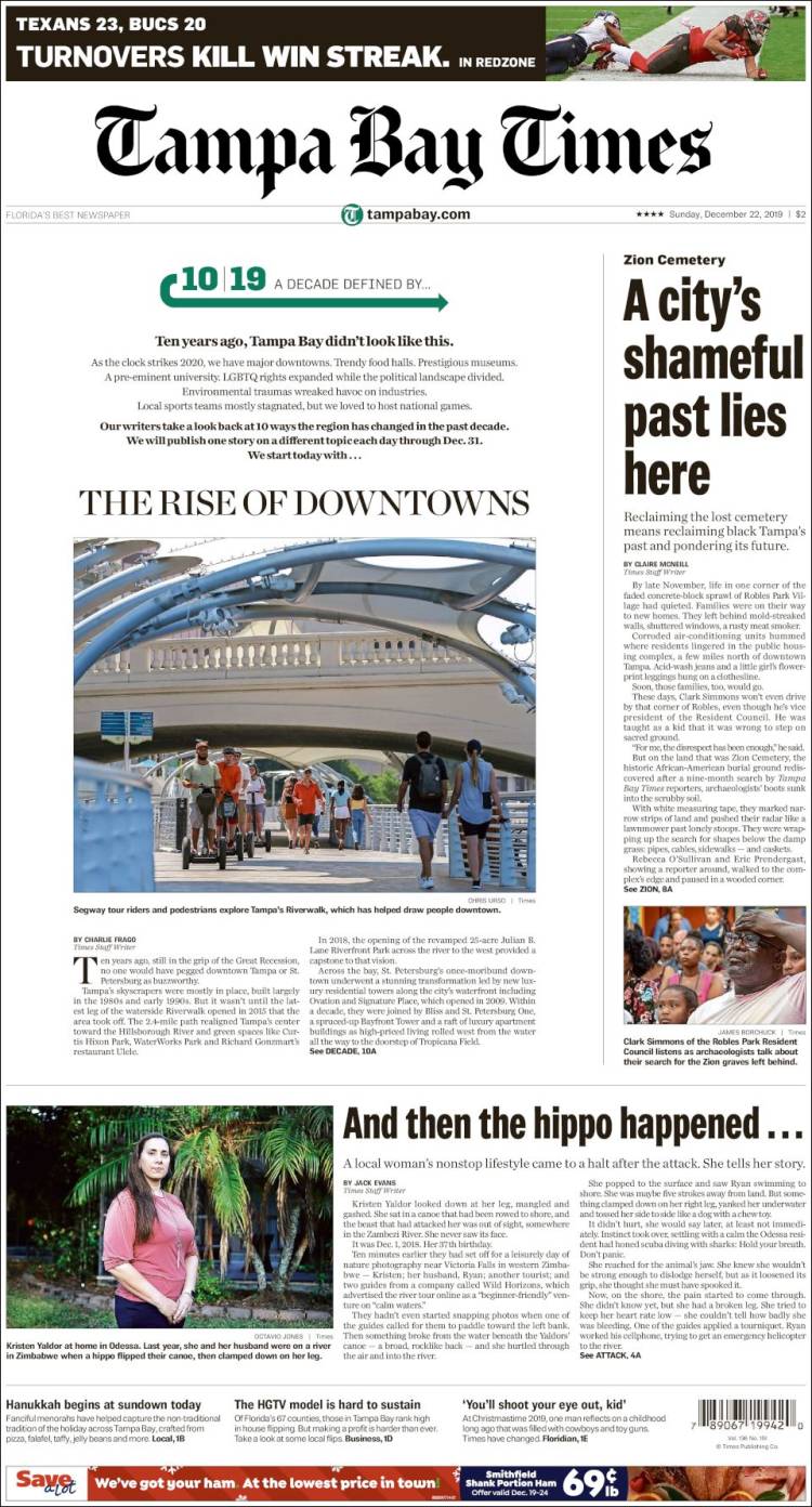 Portada de Tampa Bay Times (USA)