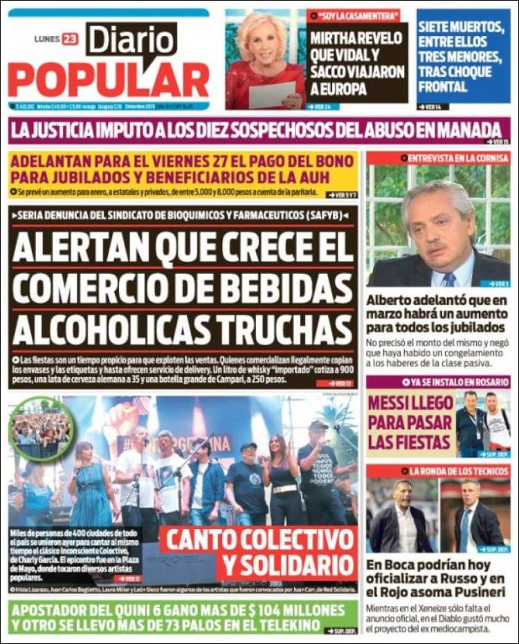 Portada de Diario Popular (Argentina)