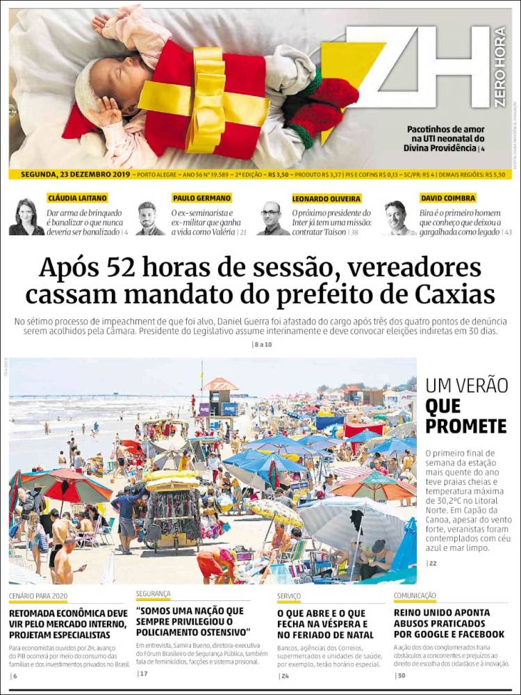 Portada de Zero Hora (Brasil)