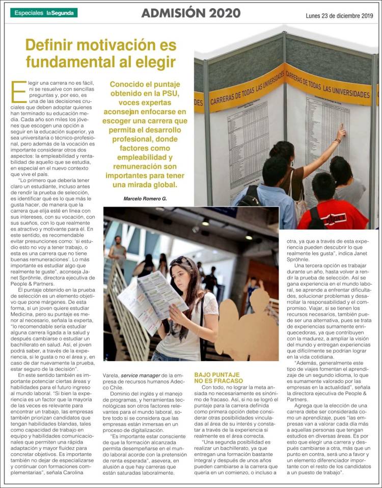 Portada de La Segunda (Chile)