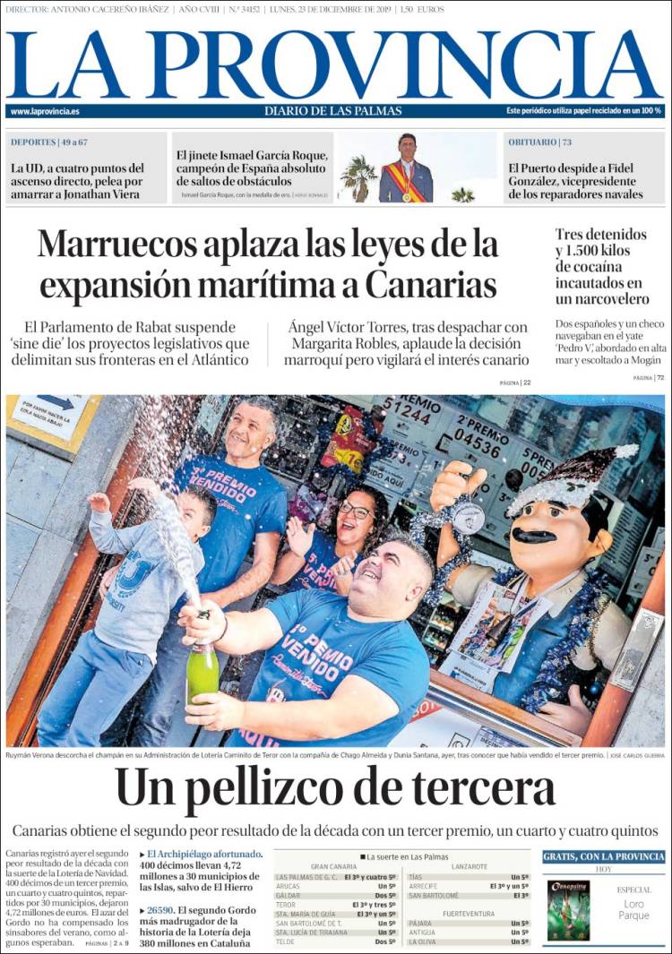 Portada de La Provincia (Spain)