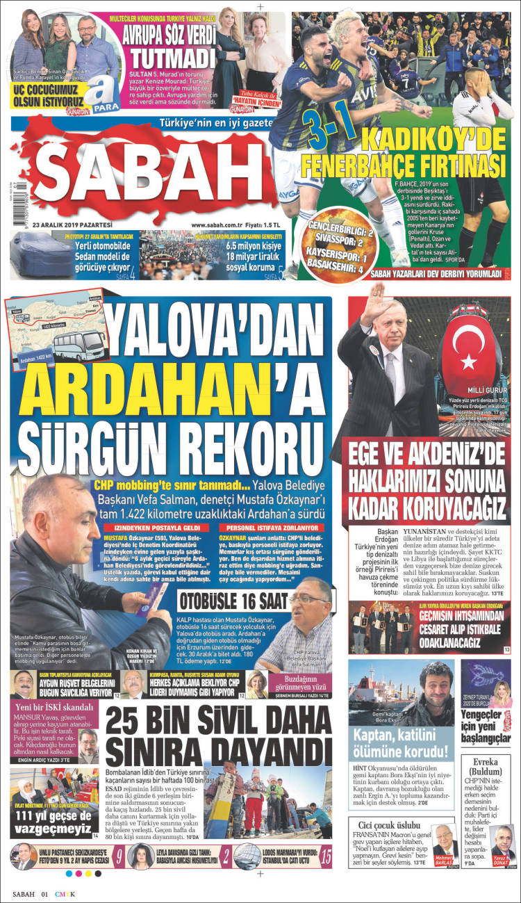 Portada de Sabah (Turkey)