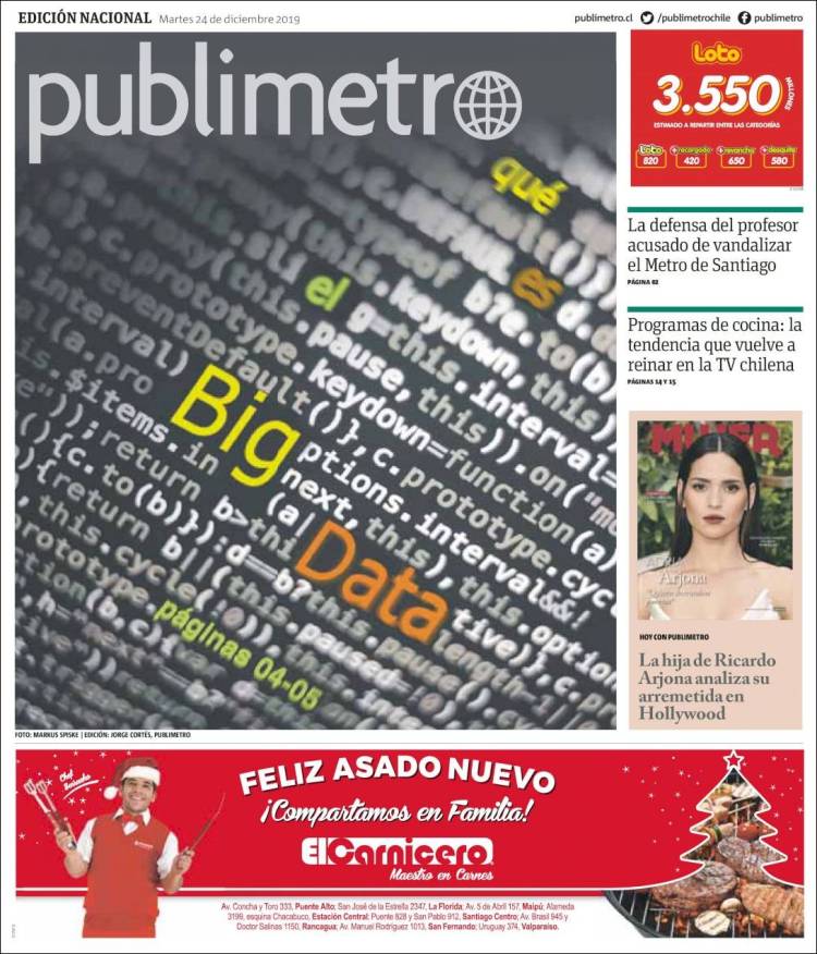Portada de Publimetro (Chile)
