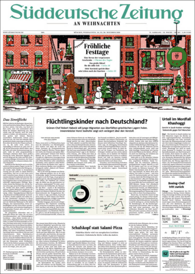 Portada de Sueddeutsche (Alemania)