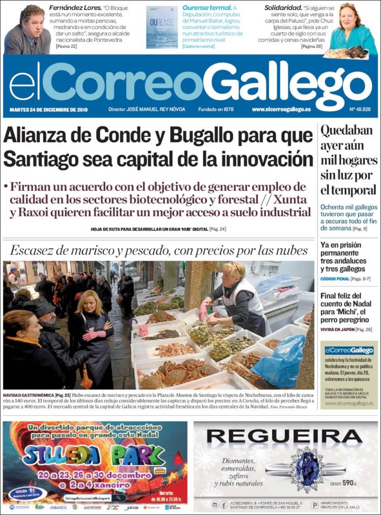 Portada de El Correo Gallego (Espa&ntilde;a)