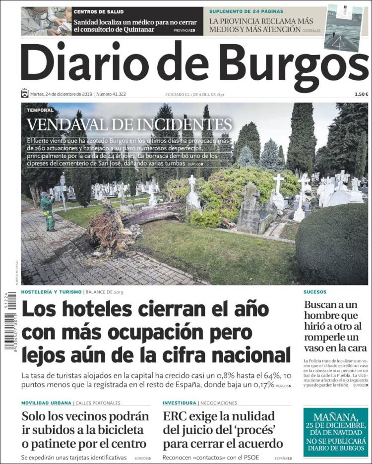 Portada de Diario de Burgos (Espa&ntilde;a)