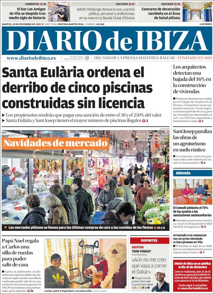 Portada de Diario de Ibiza (Espa&ntilde;a)