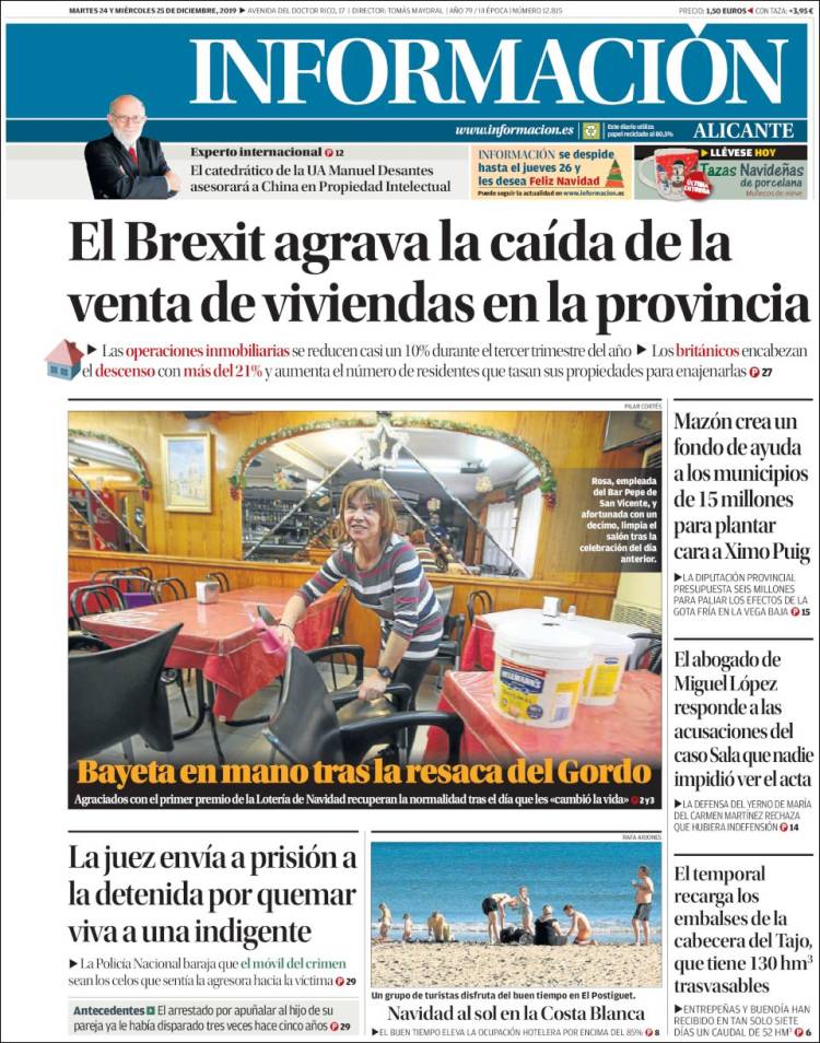 Portada de Diario Información (Espa&ntilde;a)