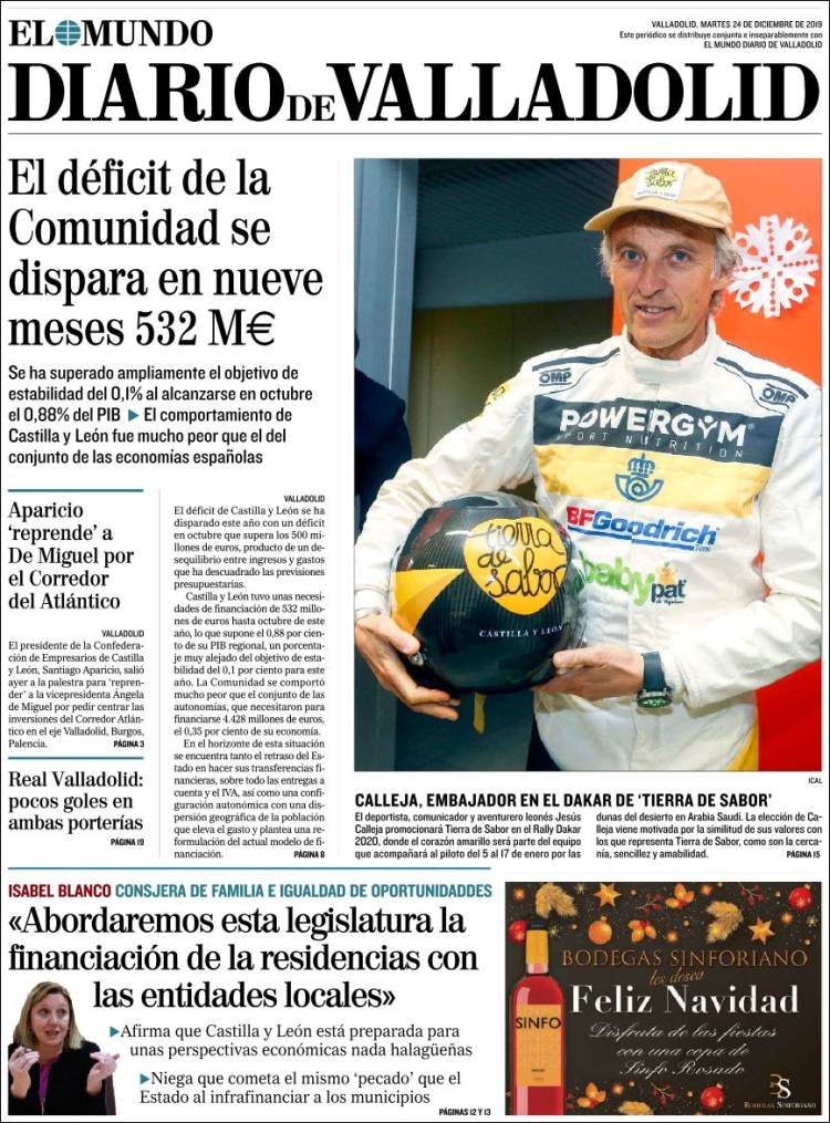 Portada de Diario de Valladolid (Espa&ntilde;a)