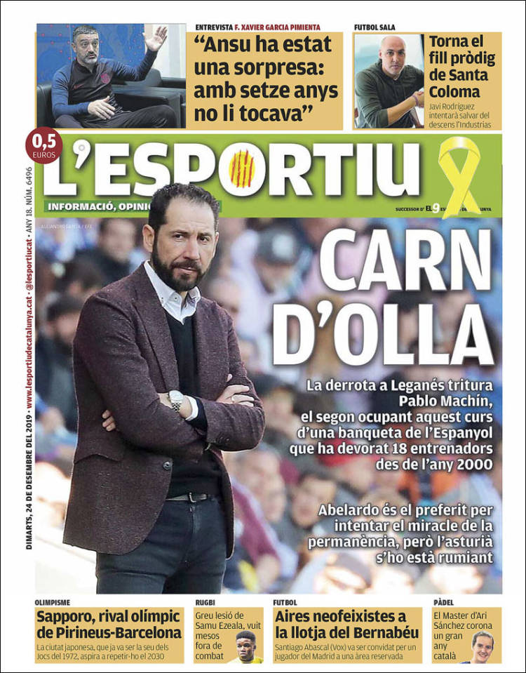 Portada de L'Esportiu (Espa&ntilde;a)