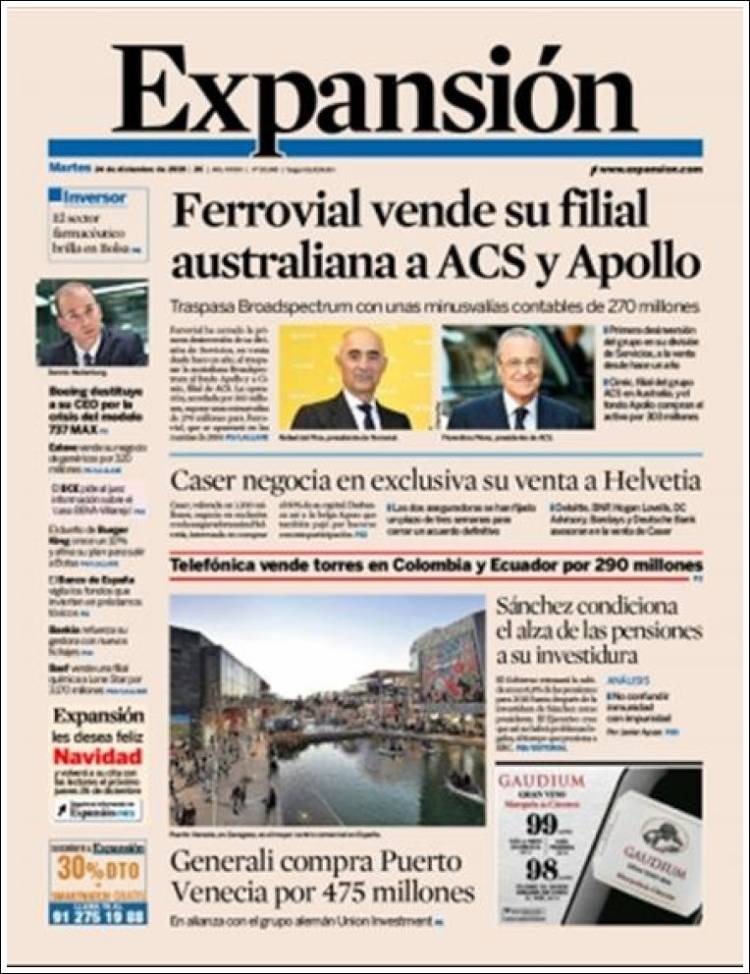 Portada de Expansión (Espa&ntilde;a)