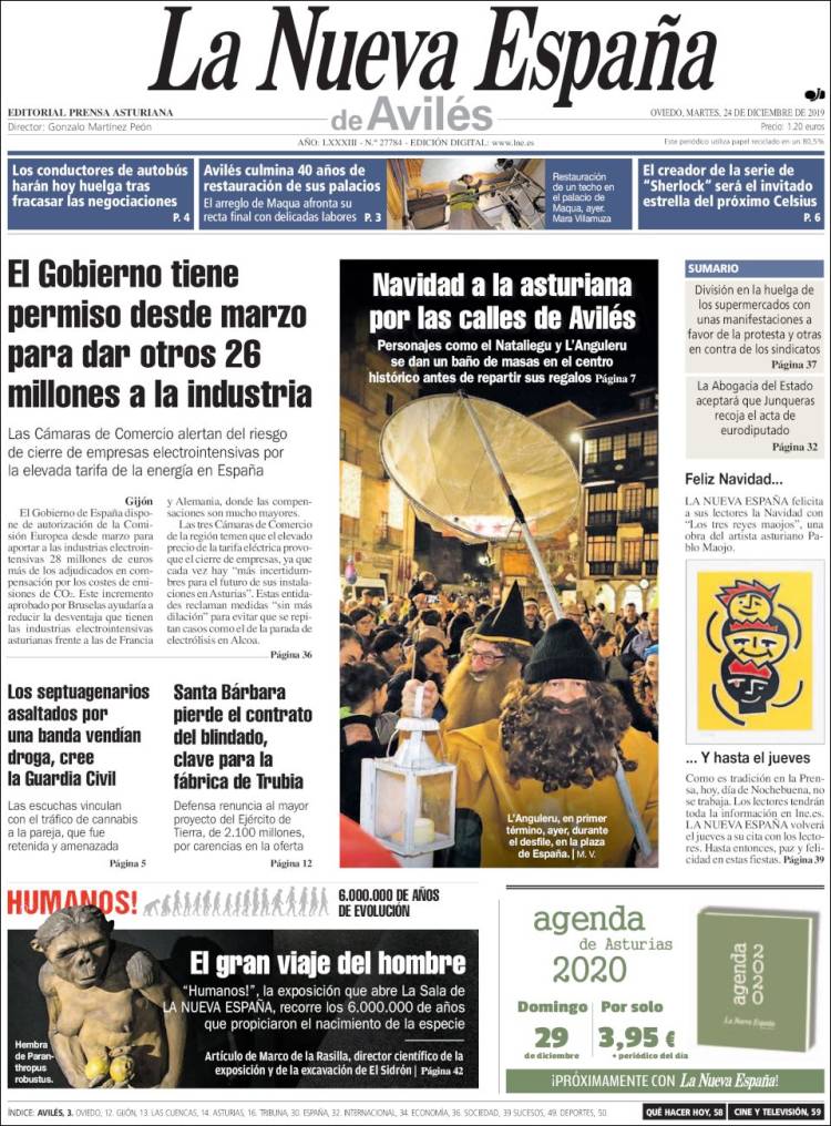 Portada de La Nueva España - Avilés (Espa&ntilde;a)