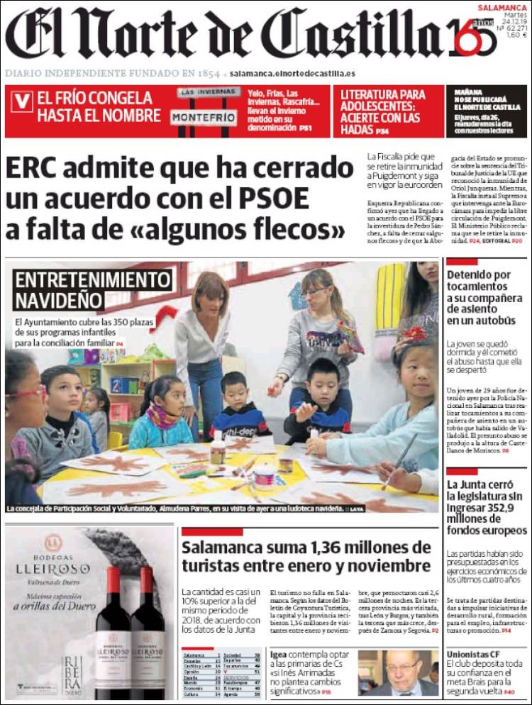 Portada de Norte de Castilla - Salamanca (Espa&ntilde;a)