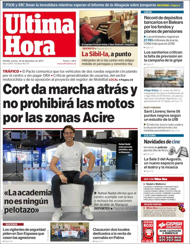 Portada de Última Hora (Espa&ntilde;a)