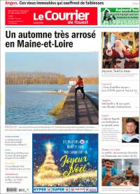 Portada de Le Courrier de l'Ouest (Francia)