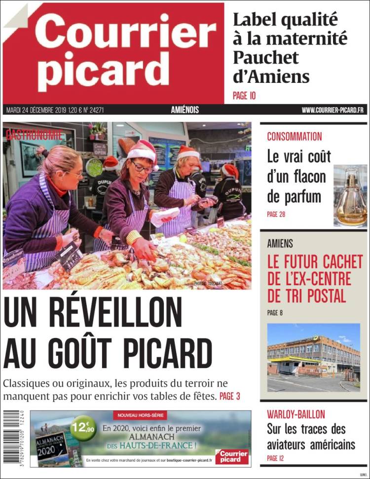 Portada de Courrier Picard (Francia)