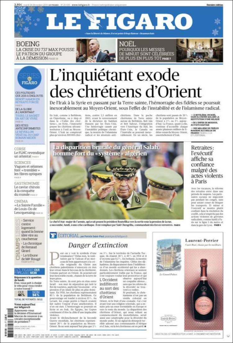 Portada de Le Figaro (Francia)