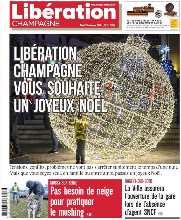 Portada de Libération Champagne (Francia)
