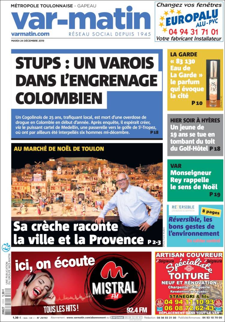 Portada de Nice-Matin (Francia)