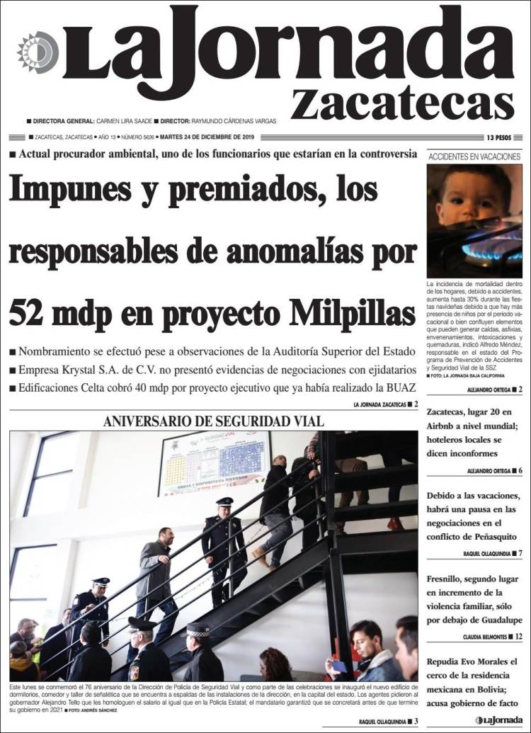 Portada de Jornada de Zacatecas (M&eacute;xico)