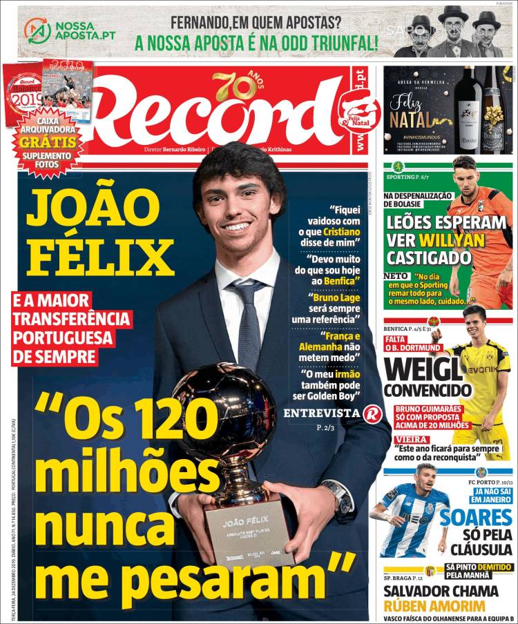 Portada de Record (Portugal)