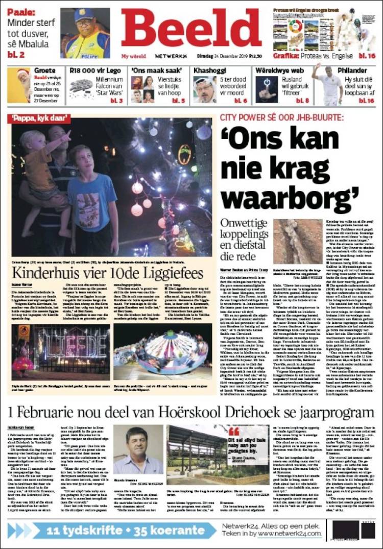 Portada de Beeld (Sud&aacute;frica)