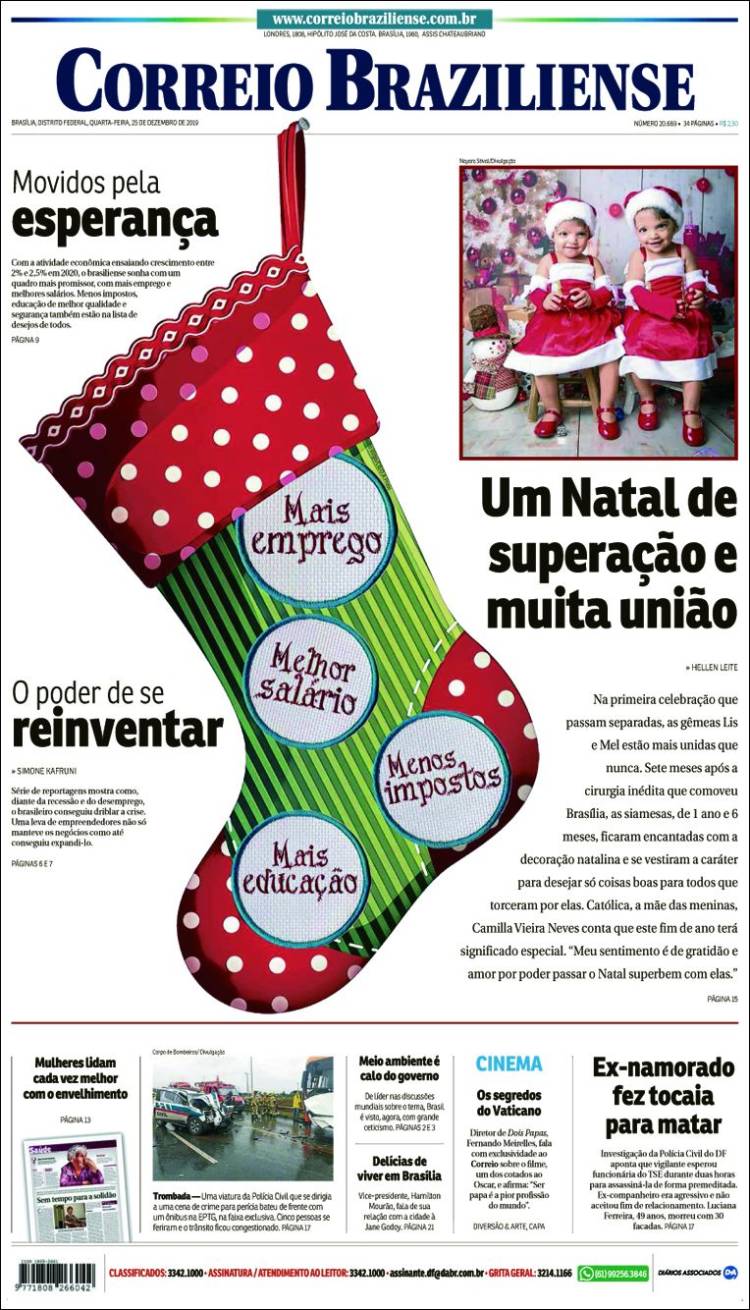 Portada de Correio Braziliense (Brasil)