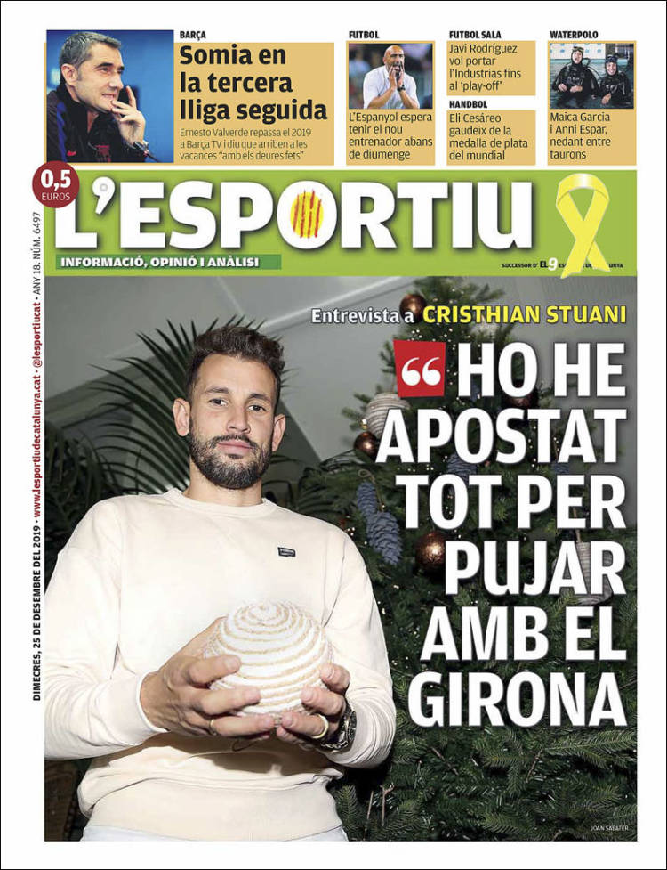 Portada de L'Esportiu (Espa&ntilde;a)