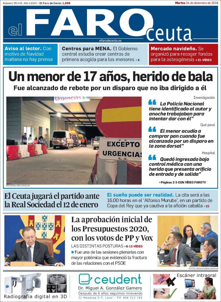 Portada de El Faro de Ceuta (Espa&ntilde;a)