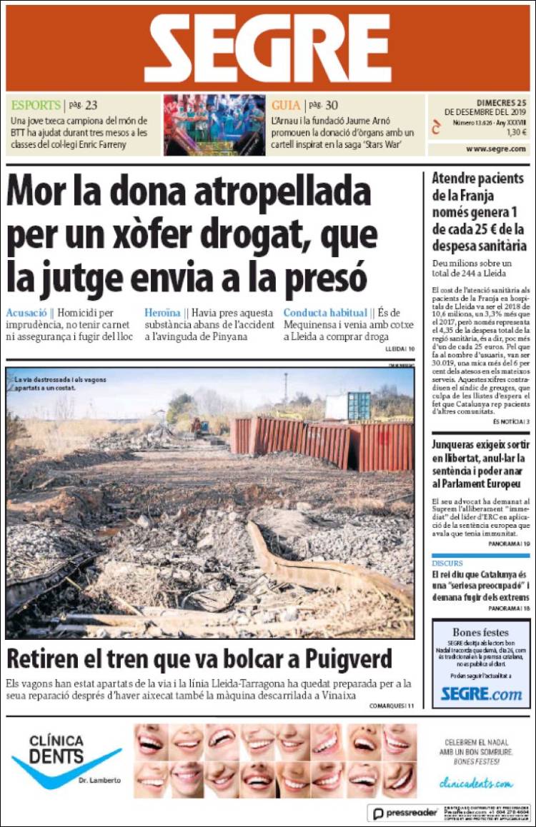 Portada de Segre (Espa&ntilde;a)