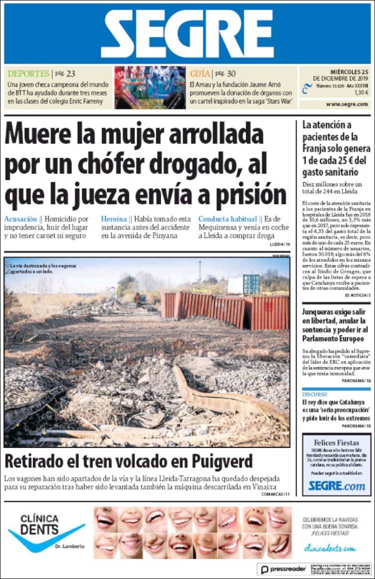 Portada de Segre  (Espa&ntilde;a)