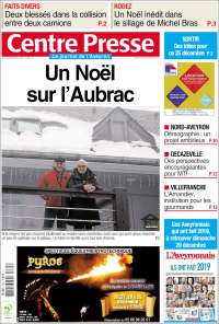 Portada de Centre Presse (Francia)