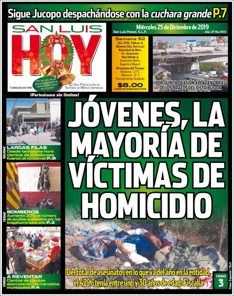 Portada de San Luis Hoy (México)