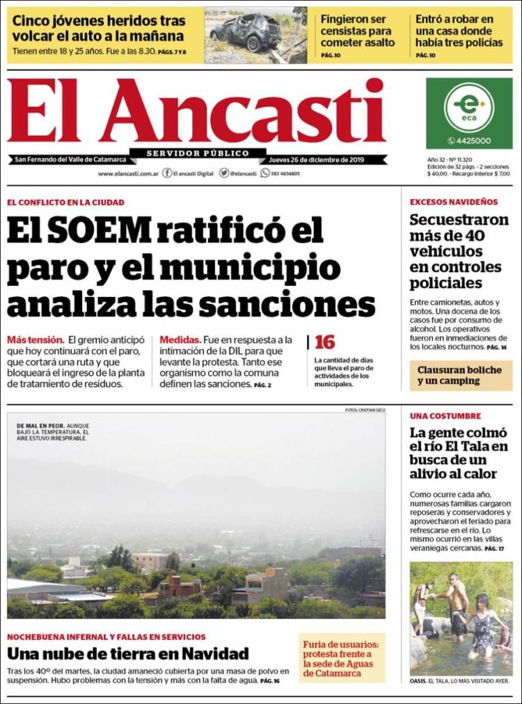 Portada de El Ancasti (Argentina)