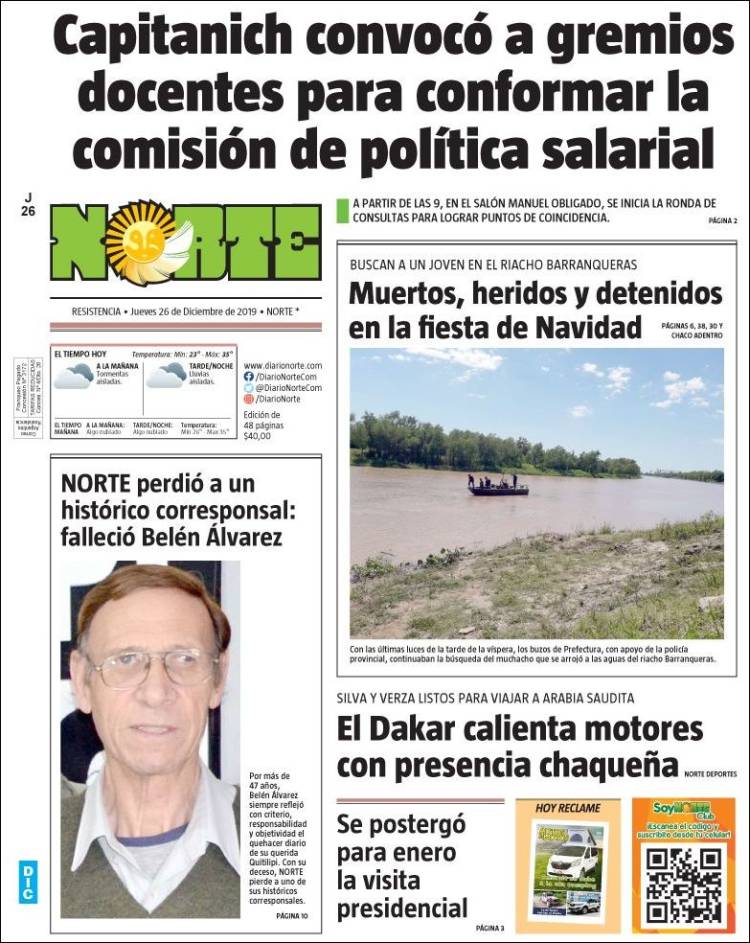 Portada de Diario Norte (Argentina)