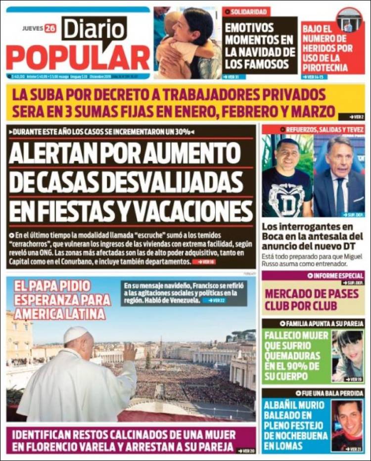 Portada de Diario Popular (Argentina)
