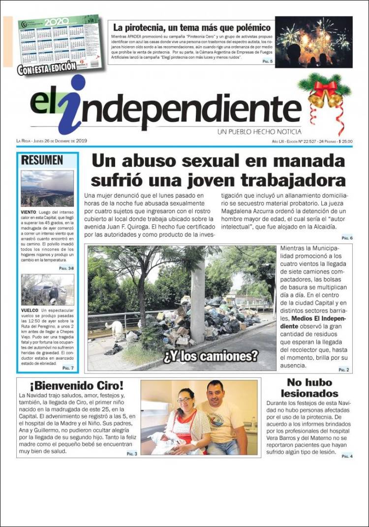 Portada de El Independiente (Argentina)