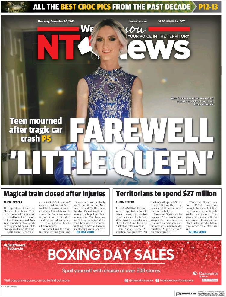 Portada de Northern Territory News (Australia)