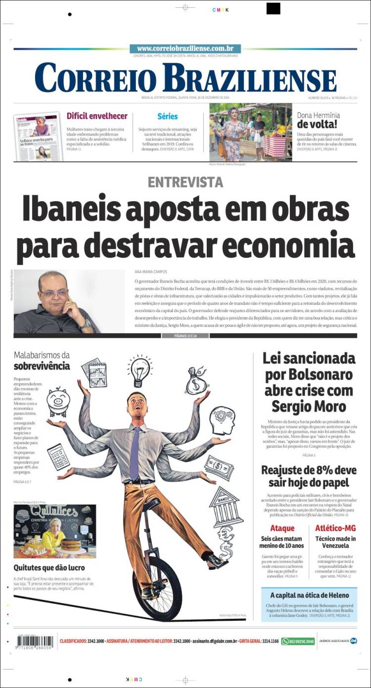 Portada de Correio Braziliense (Brasil)