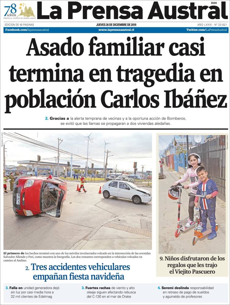 Portada de El Magallanes (Chile)